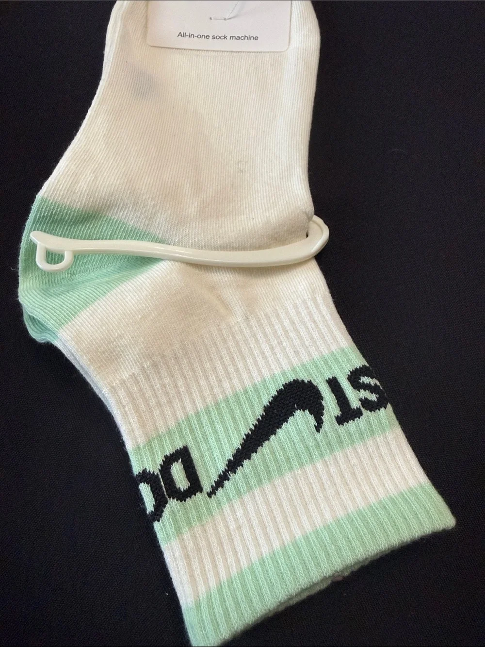 Nike Mint & White Striped Crew Socks